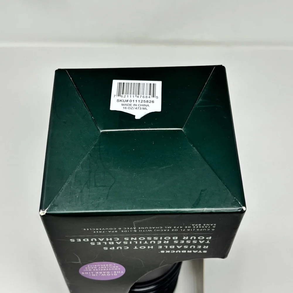 NWT STARBUCKS Halloween Pumpkin Reusable Hot Cups with Glow-In-The-Dark Lids